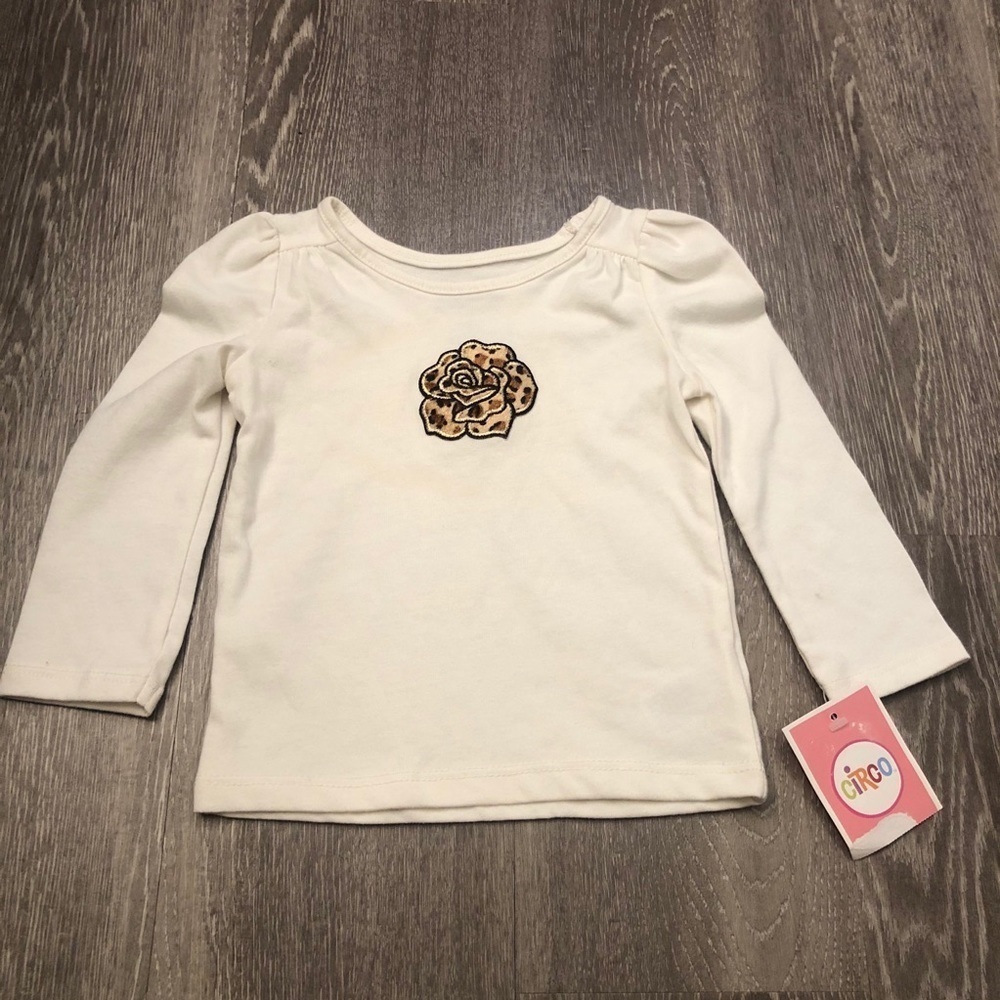 CIRCO Girls Leopard‎ Flower Shirt Size 12M